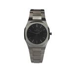 Reloj gun color con 3 manecillas gun color y dial negro