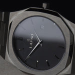 Reloj gun color con 2 manecillas y dial gun color con fecha