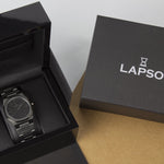 Reloj gun color con 3 manecillas gun color y dial negro