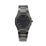 Reloj gun color con 2 manecillas y dial gun color con fecha