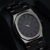 Reloj gun color con 2 manecillas y dial gun color con fecha