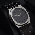 Reloj gun color con 3 manecillas y dial gun color con fecha