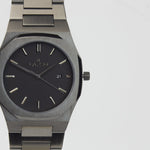 Reloj gun color con 3 manecillas y dial gun color con fecha