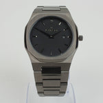 Reloj gun color con 2 manecillas y dial gun color con fecha