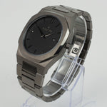 Reloj gun color con 2 manecillas y dial gun color con fecha