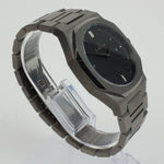 Reloj gun color con 2 manecillas y dial gun color con fecha