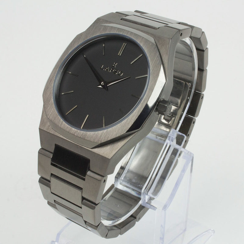 Reloj gun color de 2 manecillas y dial gun color