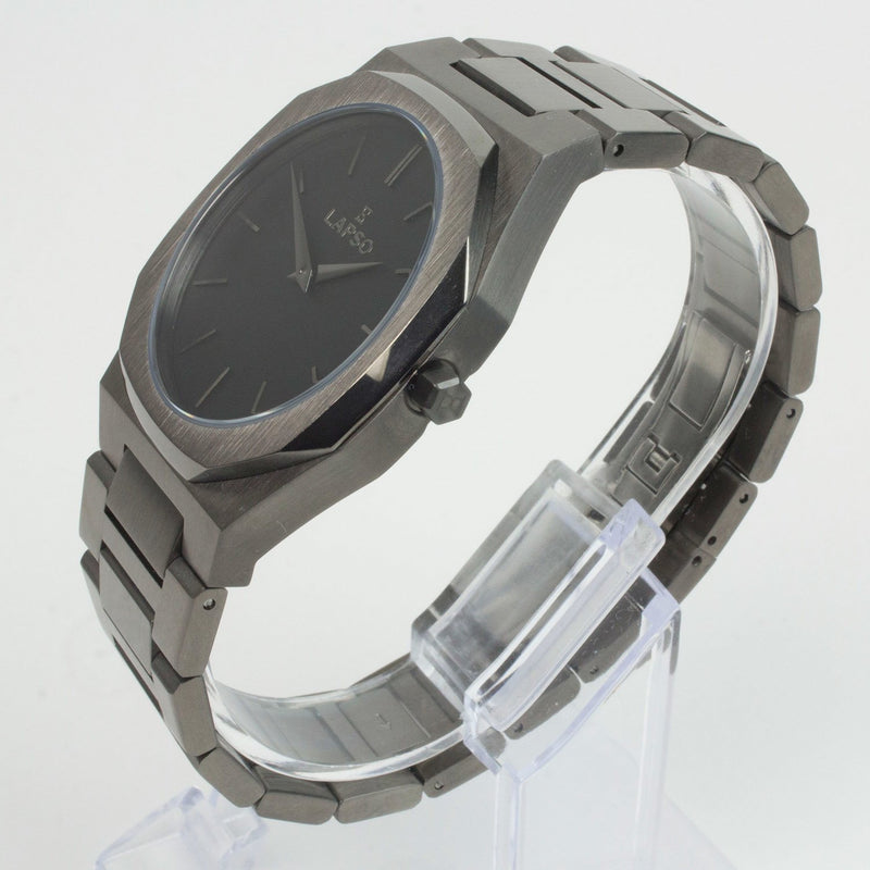 Reloj gun color de 2 manecillas y dial gun color