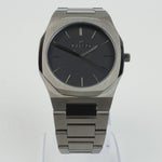 Reloj gun color con 3 manecillas gun color y dial negro
