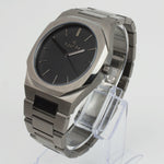 Reloj gun color con 3 manecillas gun color y dial negro