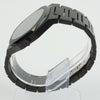 Reloj negro con 3 manecillas negras y dial negro