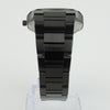 Reloj negro con 3 manecillas negras y dial negro