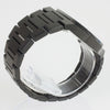 Reloj negro con 3 manecillas plateadas y dial negro con fecha