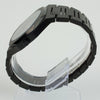 Reloj negro con 3 manecillas plateadas y dial negro