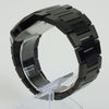 Reloj negro con 3 manecillas plateadas y dial negro