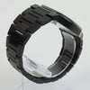 Reloj negro con 3 manecillas plateadas y dial negro