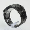 Reloj negro de 2 manecillas plateadas y dial negro