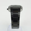 Reloj negro de 2 manecillas plateadas y dial negro
