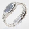 Reloj plateado con 2 manecillas y dial azul con fecha
