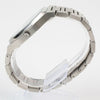 Reloj plateado con 2 manecillas y dial azul con fecha