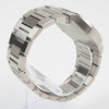 Reloj plateado con 2 manecillas y dial azul con fecha