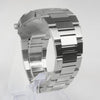 Reloj plateado con 3 manecillas y dial blanco