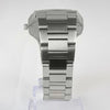 Reloj plateado con 3 manecillas y dial blanco
