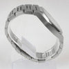 Reloj plateado con 3 manecillas y dial blanco