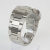 Reloj plateado con 3 manecillas y dial plateado