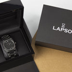Reloj gun color con 3 manecillas gun color y dial negro con fecha